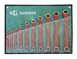 GARWIN INDUSTRIAL GSK-0310 Набор ключей накидных искробезопасных 8х10-30х32 мм, 10пр.