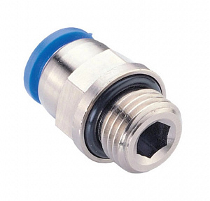 GARWIN PRO 808520-6-18-1 Фитинг цанговый М1/8" 6мм, с уплотнением, металличекий корпус