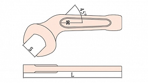 GARWIN INDUSTRIAL GSS-UAB041 Ключ рожковый ударный c изгибом 45 гр. искробезопасный 41 мм