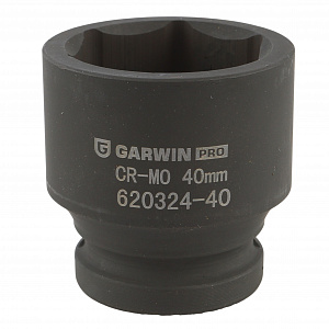 GARWIN PRO 620324-40 Головка, 3/4", 40 мм, торцевая, 6-гранная, ударная