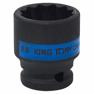 Головка торцевая ударная двенадцатигранная 1/2", 26 мм KING TONY 453026M