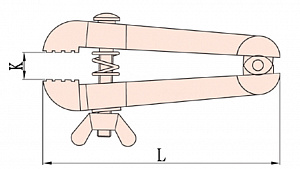 GARWIN INDUSTRIAL GSX-UKA50 Зажим искробезопасный 0-50 мм, 165 мм
