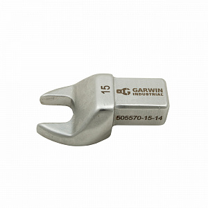 GARWIN INDUSTRIAL 505570-15-14 Насадка для динамометрического ключа рожковая 15 мм, с посадочным квадратом 14х18
