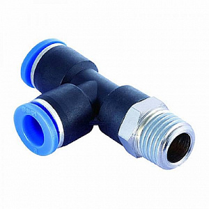 GARWIN PRO 808525-T-12-12-1 Фитинг цанговый Т-тройник М1/2" 12 мм, с уплотнением, пластм. корпус