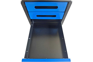 Верстак GWT-V1800B5 Great Wolf - двухтумбовый, 5 ящиков, тумба с дверью, два экрана, синий 1800x700мм