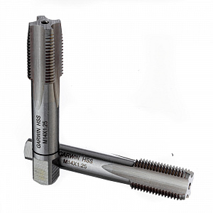 GARWIN INDUSTRIAL GM-TF140125 Метчики ручные Mf14x1.25, DIN 2181, HSS, 6H, комплект из 2 штук