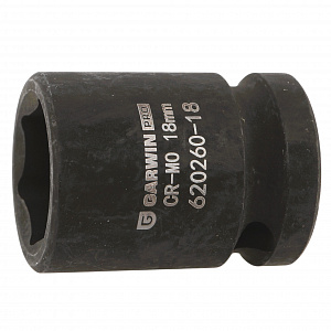 GARWIN PRO 620260-18 Головка, 1/2", 18 мм, торцевая, 6-гранная, ударная