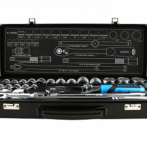 Licota ALT-5002WS Набор торцевых головок 1/2", 12-ти гранных, 24 пр., 5/16 - 1-1/4"