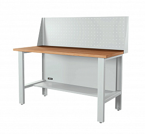 RUNTEC RTI15F-NI-NI-P15-7035 Верстак серии Industrial, 1500 мм, фанера, экран 500, светло-серый (7035)
