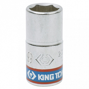 Головка торцевая стандартная шестигранная 1/4", 9 мм KING TONY 233509M