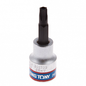 Насадка (бита) торцевая 3/8", Torx, T30, L = 50 мм, с отверстием KING TONY 302730