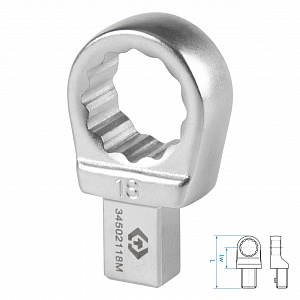 Насадка накидная серии "FIT", 18 мм, 9х12 мм KING TONY 34502118M