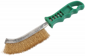 GARWIN PRO 736042-1 Щетка металлическая латунированная с пластиковой ручкой