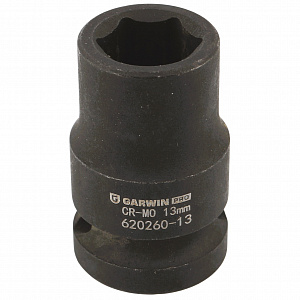 GARWIN PRO 620260-13 Головка, 1/2", 13 мм, торцевая, 6-гранная, ударная