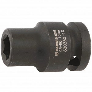 GARWIN PRO 620260-10 Головка, 1/2", 10 мм, торцевая, 6-гранная, ударная
