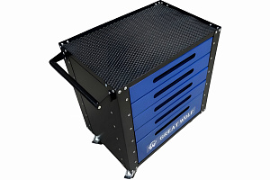 Инструментальная тележка Great Wolf 5 ящиков, колеса с тормозом, синяя GWT-B5