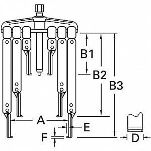Licota ATB-1154 Съемник подшипников двухлапый 2 в 1 (150, 220 мм)