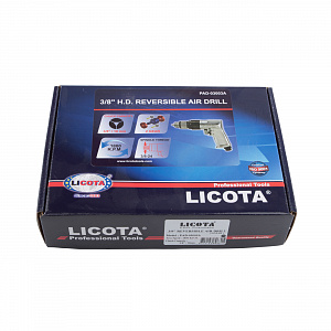 Licota PAD-03003A Дрель пневматическая 3/8"(10 мм) с реверсом 1800 об/мин, усиленная