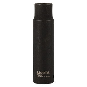 Licota AG2007L Головка, 1/4", 7 мм, торцевая, 6-гранная, ударная, глубокая