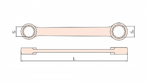 GARWIN INDUSTRIAL GSS-UMA0911 Ключ накидной прямой искробезопасный 9x11 мм