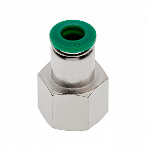 GARWIN PRO 808520-6-14-0 Цанговый разъем F1/4" 6 мм, с уплотнением, металлический корпус