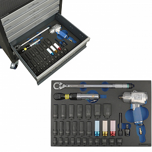 GARWIN PRO S01006-263 Тележка инструментальная 6 полок с комплектом инструмента, 263 пр., серая