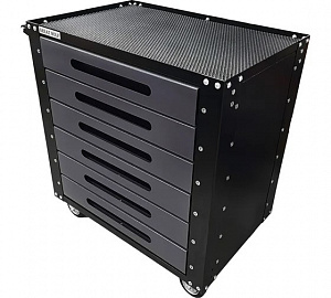 Инструментальная тележка Great Wolf 6 ящиков, колеса с тормозом, серая GWT-G6