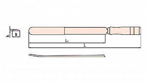 GARWIN INDUSTRIAL GSS-YDD02 Шабер закругленный с деревянной ручкой искробезопасный 30х300 мм