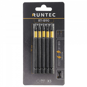 RUNTEC RT-IB90 Бита ударная RUNTEC H6.35 90мм PH2 5шт.