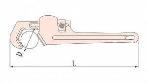 GARWIN INDUSTRIAL GSS-TKD30 Ключ трубный 6гр. искробезопасный 0-30 мм, 250 мм