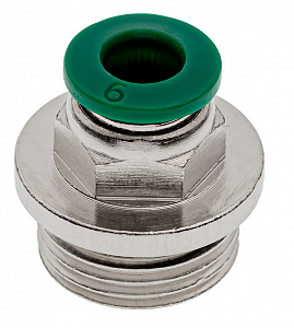 GARWIN PRO 808520-6-38 Фитинг цанговый М3/8" 6 мм, с уплотнением, метал. корпус