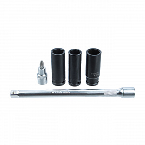 Licota AQL-S003NM Динамометрический ключ 1/2" 40-210Нм, набор 6 пр. (уд. головки 19,21, 7/8", удлинитель 1/2 250 мм, бита PH3)