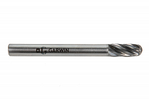 GARWIN INDUSTRIAL 900561-6*16*60 Борфреза цилиндрическая с закругленным концом 6x16x60 мм, VHM, AL, форма C (серия 900561)