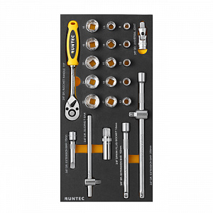 RUNTEC RT-HT313PR7 Тележка инструментальная 7 полочная Performance с комплектом инструмента, 313 предметов