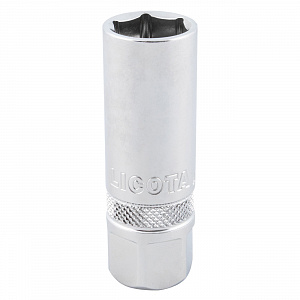 Licota ATF-4007A Головка, 1/2", 16 мм, торцевая, 6-гранная, глубокая, свечная