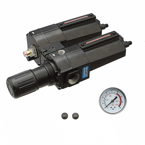 GARWIN INDUSTRIAL 807670-34-5 Модульная группа для подготовки воздуха с регулятором давления и манометром, 3/4", 5 мкм, усиленная, макс.давление 16 ба