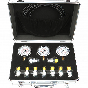 GARWIN PRO A85530 Набор 3-х манометров с контрольными точками для измерения давления масла в гидросистеме
