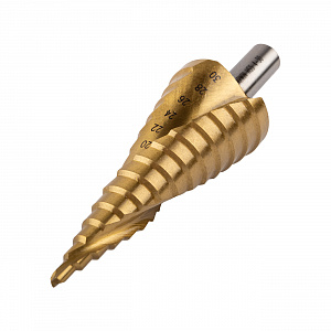 GARWIN INDUSTRIAL 102570-4-30-14 Сверло ступенчатое 4,0-30,0 мм, 14 ступеней, HSS, TiN, со спиральной канавкой