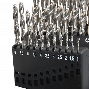 GARWIN INDUSTRIAL GM-BS25 Набор сверл 1.0-13.0 х 0,5 мм 25пр. HSS-G Spiralbohrer (Metall)