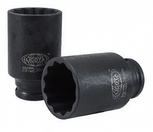Licota A4212WL Головка, 1/2", 12 мм, торцевая, 12-гранная, ударная, глубокая