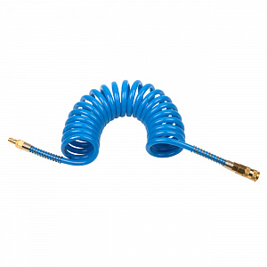 GARWIN PRO 808750-0812-05 Шланг полиуретан (PU) 12*8, витой, 5 м, синий, БРС в комплекте