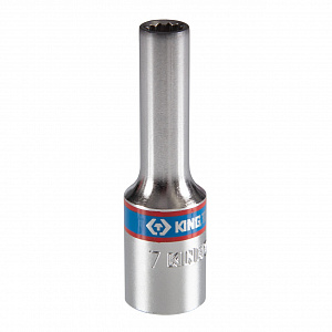 Головка торцевая глубокая двенадцатигранная 3/8", 7 мм KING TONY 323007M