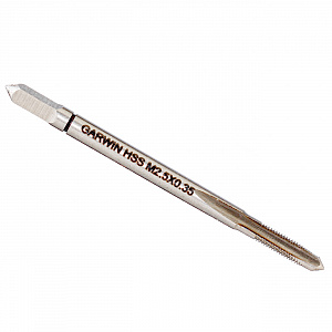 GARWIN INDUSTRIAL GM-TF025035 Метчики ручные Mf2,5x0.35, DIN 2181, HSS, 6H, комплект из 2 штук