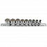Licota TBS-22004 Набор торцевых головок 3/8" 12-ти гранных, 9 пр. на линейке, 5/16"-13/16"-4004