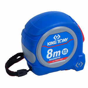 Рулетка измерительная 8 м, полотно 25 мм, магнитный крюк KING TONY 79094-08M
