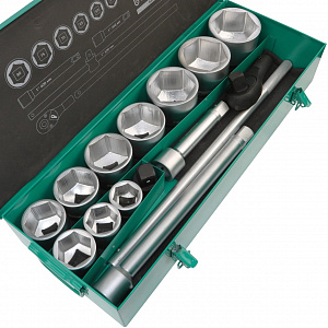 GARWIN PRO 644040-6 Набор торцевых головок 1", 6 гр., 14 пр., 36-80 мм