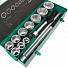 GARWIN PRO 644040-6 Набор торцевых головок 1", 6 гр., 14 пр., 36-80 мм-4004