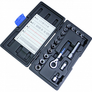 Licota ALK-1005P Набор торцевых головок проходных, привод 6-гр. 13 мм, 17 пр.