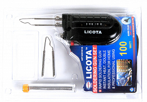 Licota AET-6201K1D Паяльник импульсный 100 Вт, в наборе 3 пр.