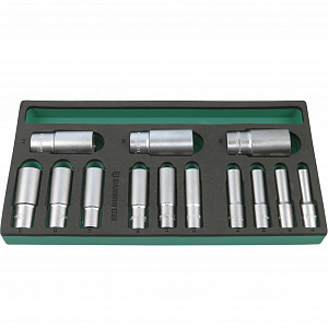 GARWIN PRO 645535 Набор торцевых головок глубоких 1/2" 10-32 мм, 13 пр. в ложементе EVA